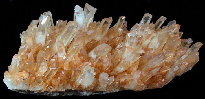 Giant Tangerine Quartz Crystal Cluster - Madagascar #58763